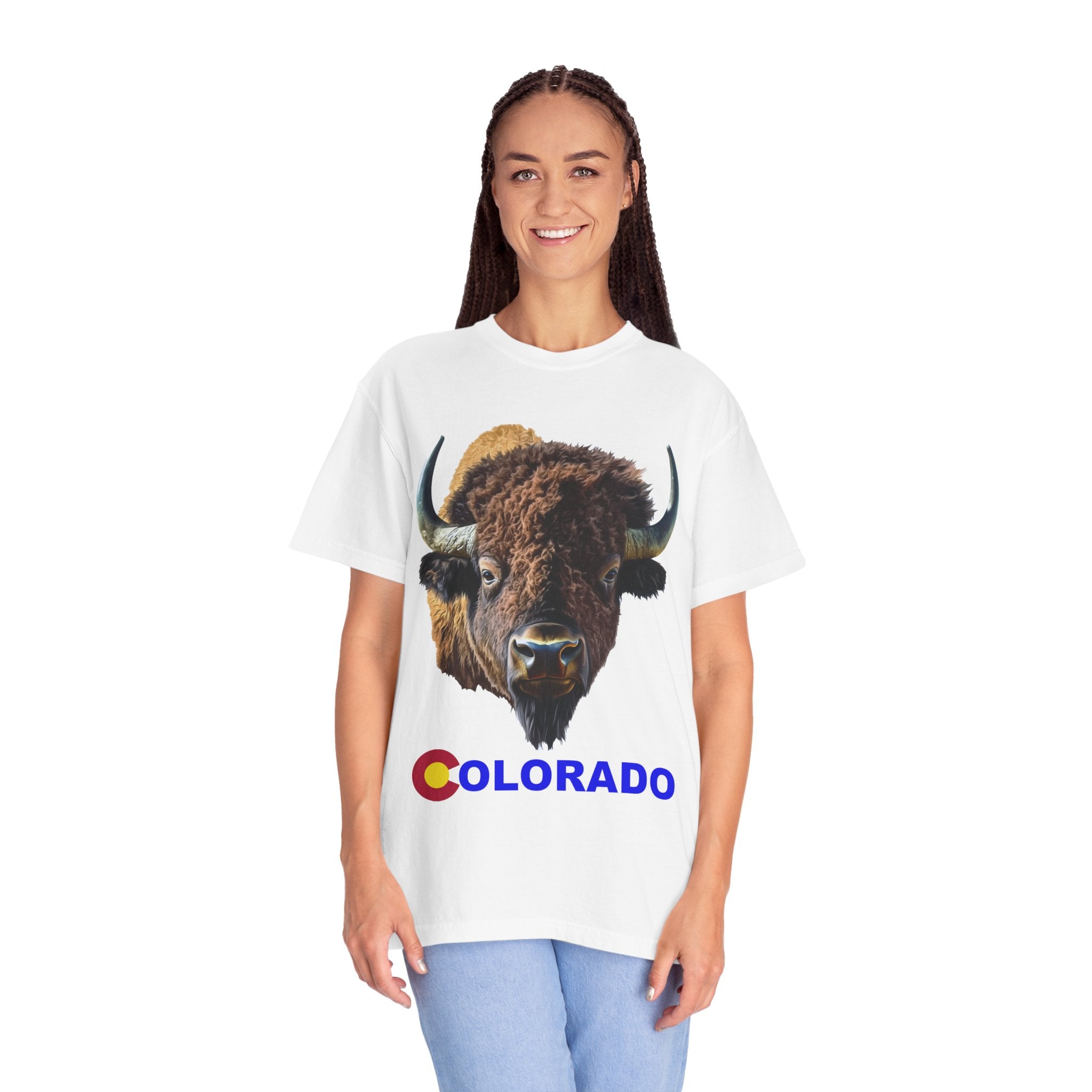 Colorado Buffalo T‑Shirt — State Flag Logo & Bison Graphic