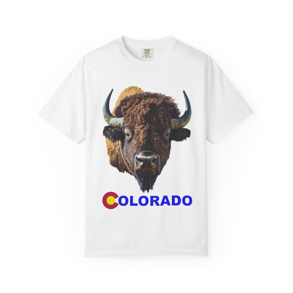 Colorado Buffalo T‑Shirt — State Flag Logo & Bison Graphic