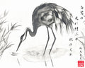白鷺 - white heron after Bashō