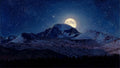 Longs Peak Setting Moon