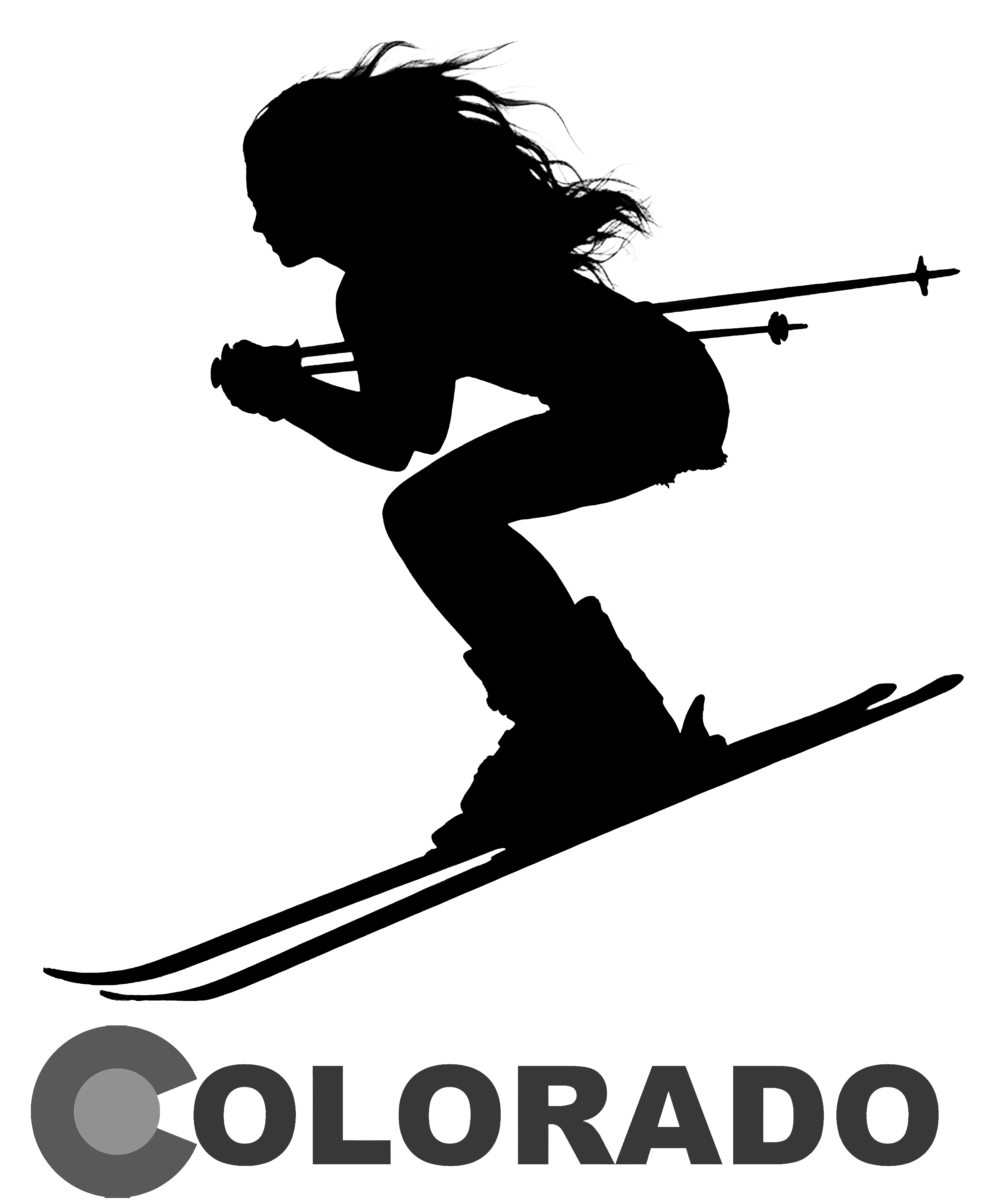 Ski  Colorado T-Shirt — with B&W imprint  design © 2025 B.A. Cotton